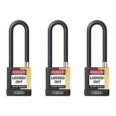 Keyed Padlock 3/4 W x 3 H Shackle PK3