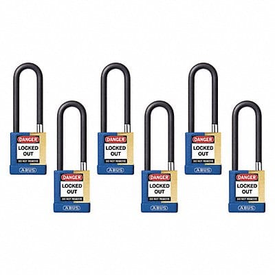 Keyed Padlock 3/4 W x 3 H Shackle PK6