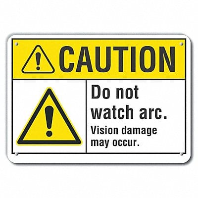 Caution Sign 10 in x 14 in Plastic