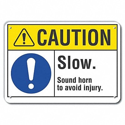 Caution Sign 10 inx14 in Plastic