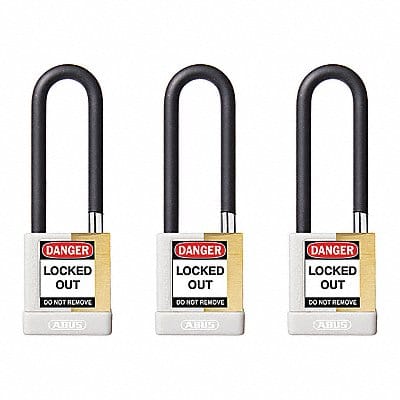 Keyed Padlock 3/4 W x 3 H Shackle PK3