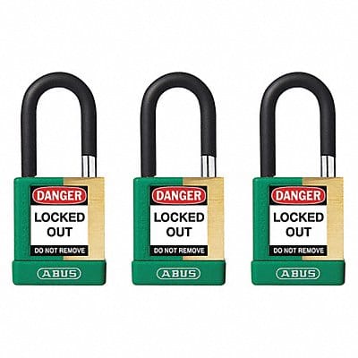 Keyed Padlock 3/4 W x1-1/2 H Shackle PK6