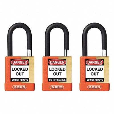 Keyed Padlock 3/4 W x1-1/2 H Shackle PK6