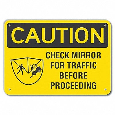 Caution Sign 10 inx14 in Plastic