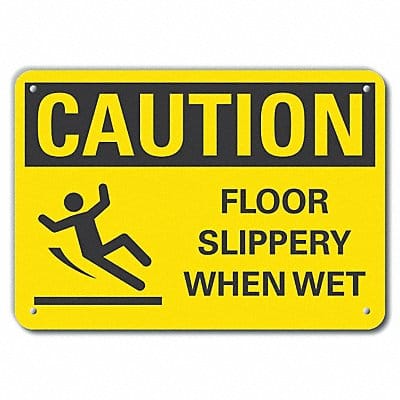 Caution Sign 10 inx14 in Plastic