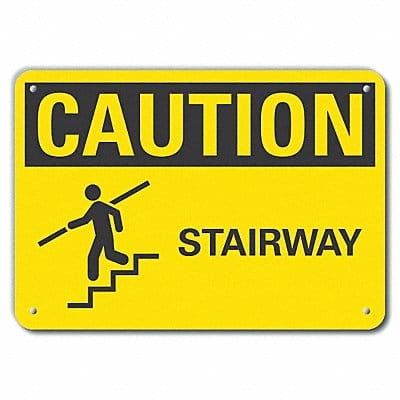 Caution Sign 10 in x 14 in Plastic