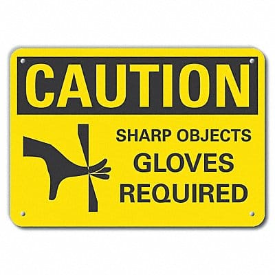 Caution Sign 10 in x 14 in Plastic