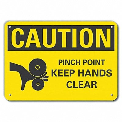 Caution Sign 10 inx14 in Plastic