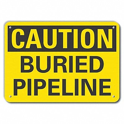 Caution Sign 10 in x 14 in Plastic