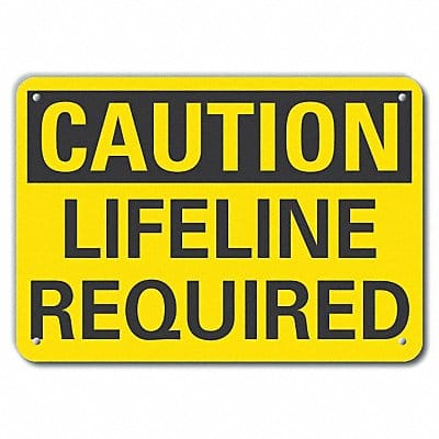 Caution Sign 10 in x 14 in Plastic