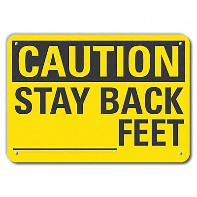 Caution Sign 10 inx14 in Plastic