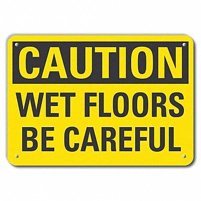 Caution Sign 10 in x 14 in Plastic