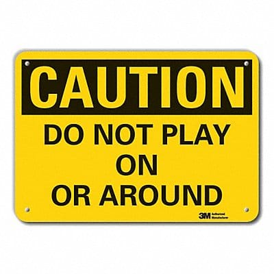 Caution Sign 10 in x 14 in Plastic