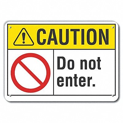 Caution Sign 10 inx14 in Plastic