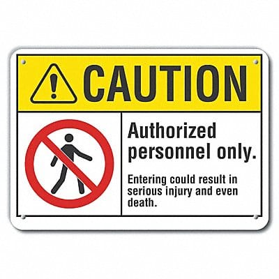 Caution Sign 10 inx14 in Plastic