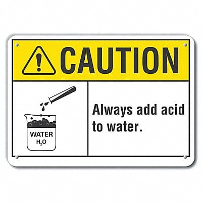 Caution Sign 10 in x 14 in Plastic