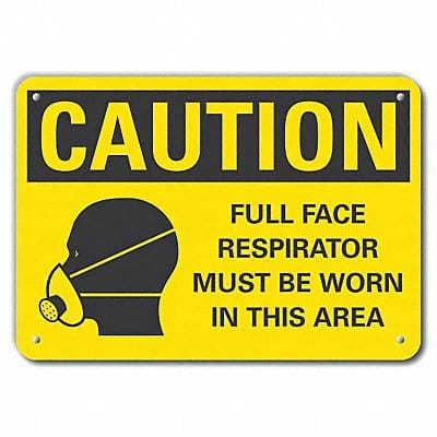 Caution Sign 10 in x 14 in Plastic