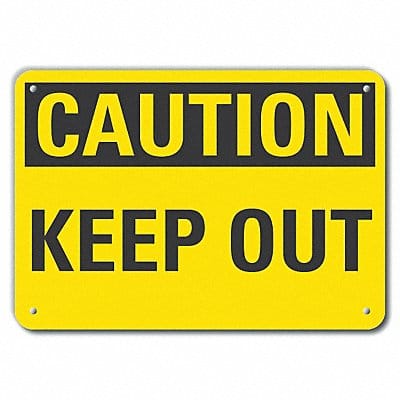 Caution Sign 10 inx14 in Plastic