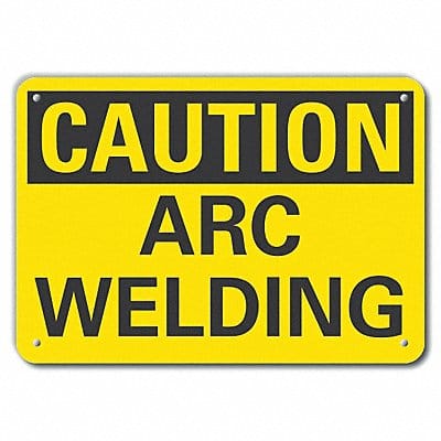 Caution Sign 10 in x 14 in Plastic