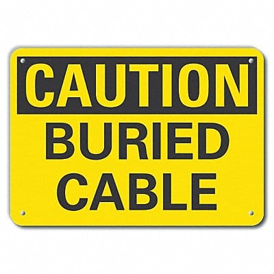 Caution Sign 10 in x 14 in Plastic