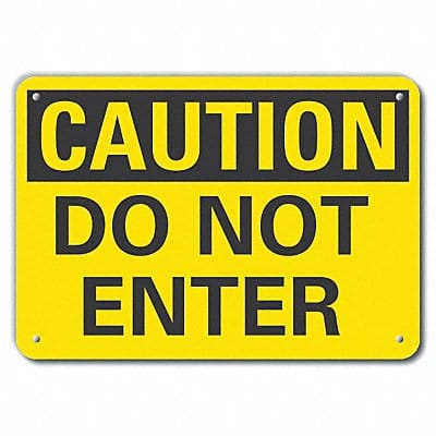 Caution Sign 10 inx14 in Plastic