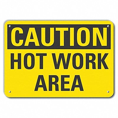 Caution Sign 10 inx14 in Plastic