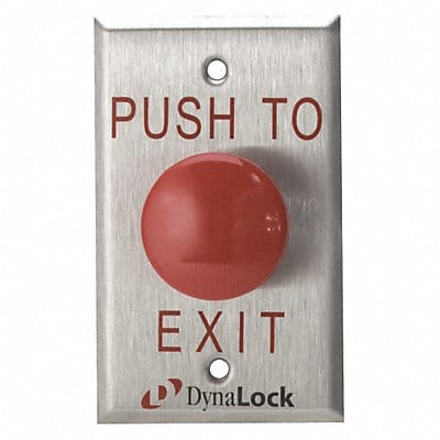 Push to Exit Button SS Silver