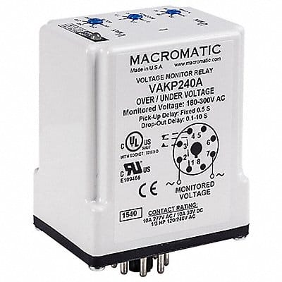 Volt Sensor Relay 240VAC 10A @ 240V SPDT