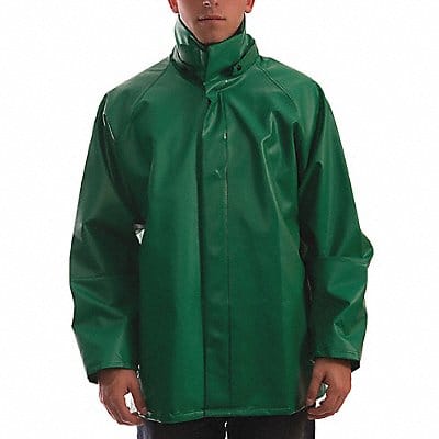 Flame Resistant Rain Jacket Green M