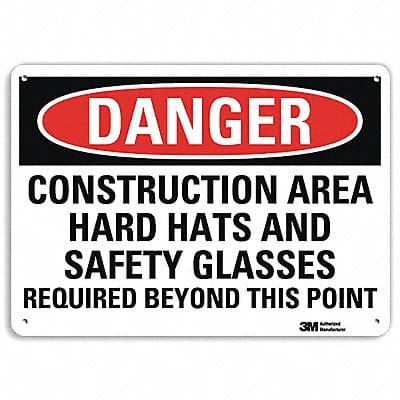 Danger Sign 7 in x 14 in Aluminum