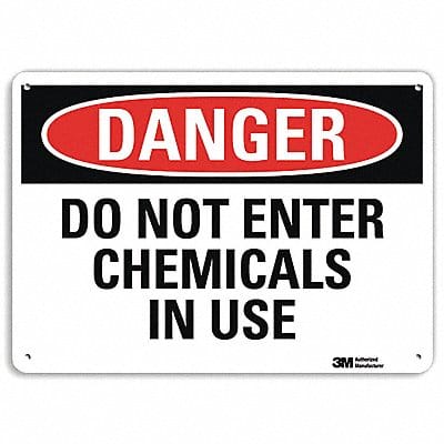 Danger Sign 10 in x 14 in Aluminum