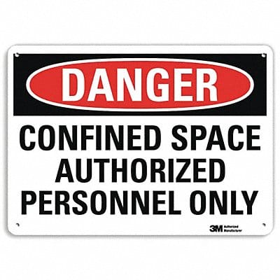 Danger Sign 10 inx14 in Aluminum