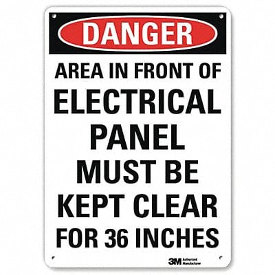 Danger Sign 14 inx10 in Aluminum