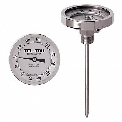 Analog Dial Thermometer Stem 2-1/2 L