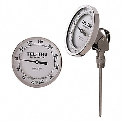 Analog Dial Thermometer Stem 12 L