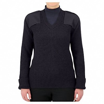 V-Neck Military Sweater Dark Navy XS