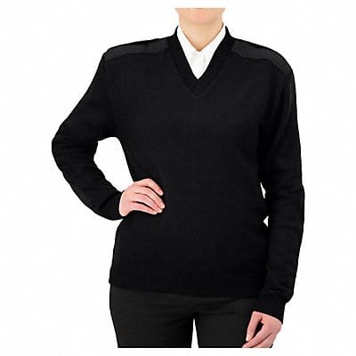 V-Neck Military Sweater Black 3XL