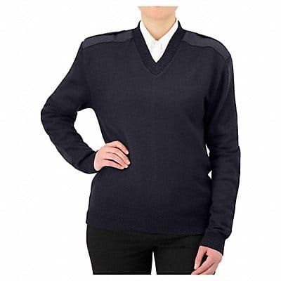 V-Neck Military Sweater Dark Navy M