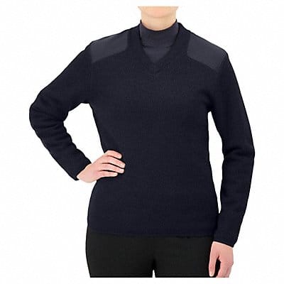 V-Neck Military Sweater Dark Navy XS