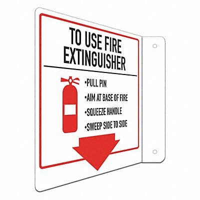 Fire Extinguisher Sign 8inx8in Aluminum