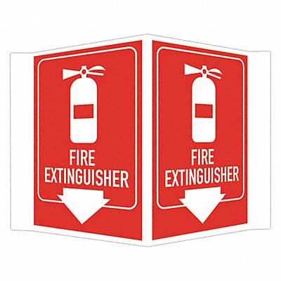 Fire Extinguisher Sign 6x7 1/2in Alumin