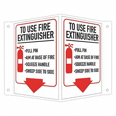 Fire Extinguisher Sign 6x7 1/2in Alumin