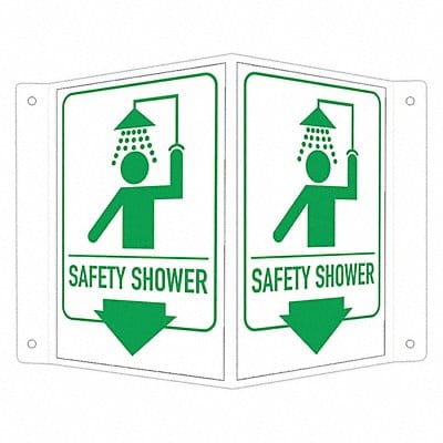 Safety Sign 6 in x 7 1/2 in Aluminum