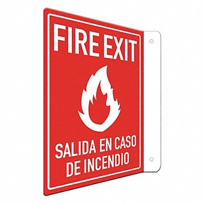 Safety Sign 12 in x 8 in Aluminum