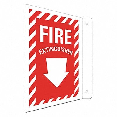 Fire Extinguisher Sign 12inx8in Aluminum