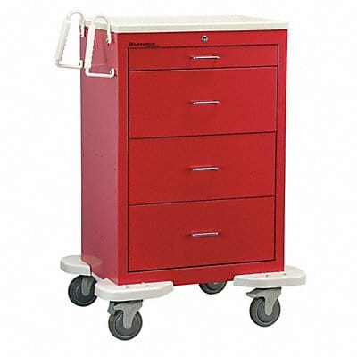 Medical Cart Red Cabinet