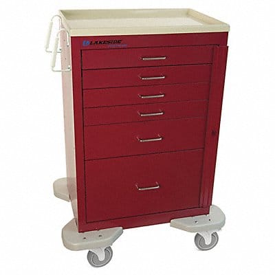 Medical Cart Red Cabinet