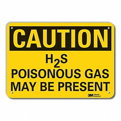 Caution Sign 7 inx10 in Plastic