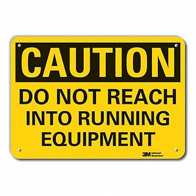 Caution Sign 7 inx10 in Plastic