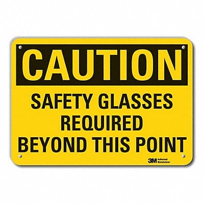 Caution Sign 7 inx10 in Plastic